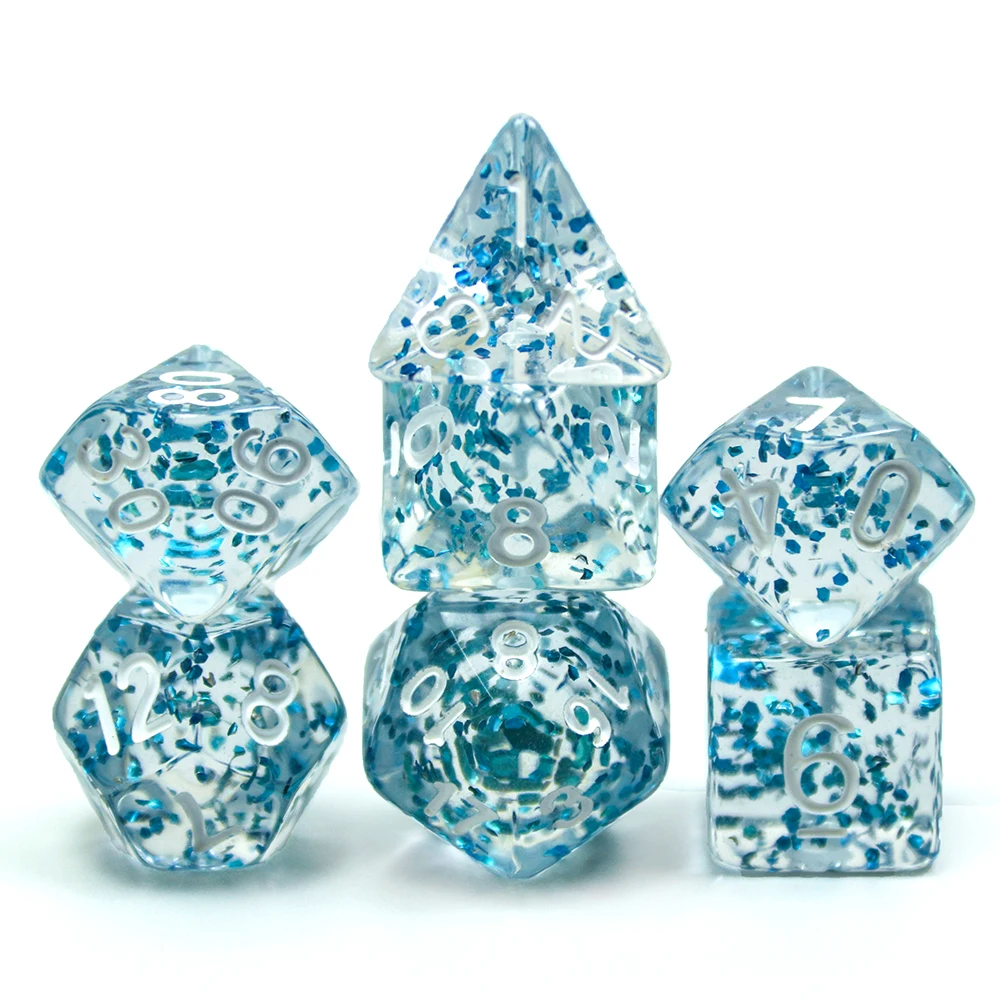 Colorful Universe Galaxy Dice Set of D4-D20 Shinny Effectt Cool for DND RPG Boardgame Party Gift