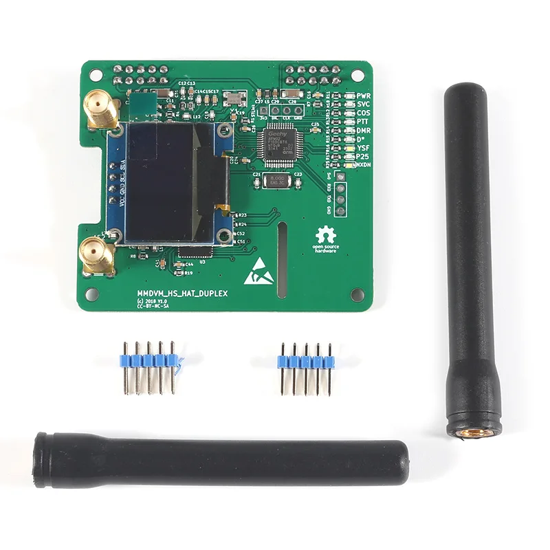 OLED 디스플레이 화면이 있는 MMDVM 듀플렉스 핫스팟 보드, DMR P25 D 스타 미니 릴레이 모듈 지원, 라즈베리 파이용 UHF VHF 지원