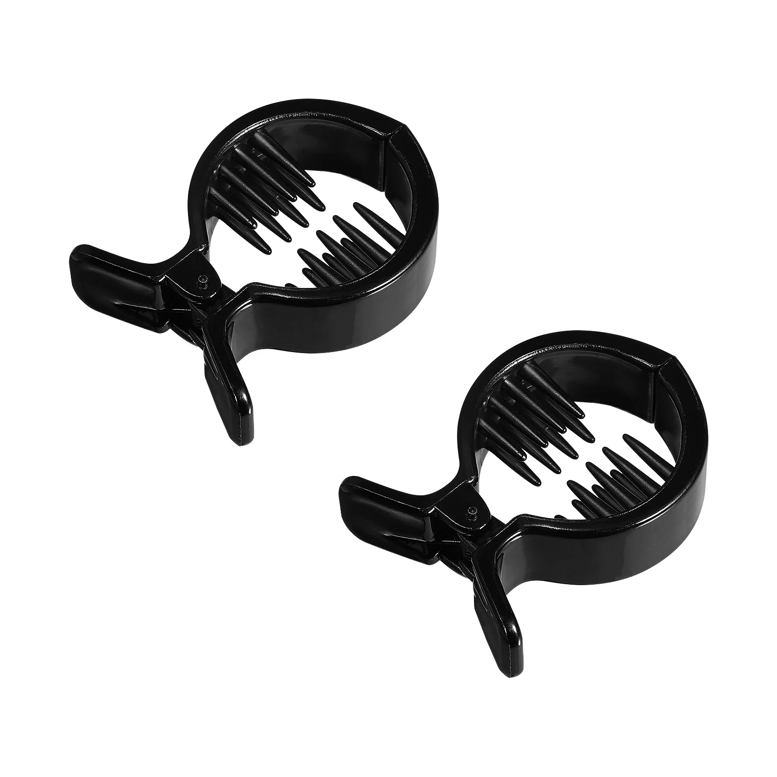 Beaupretty 2pcs Girl Ponytail Clips Toothed Hair Barrettess Fish Tail Clips Ponytail Holder Strong Tension Hair Claw 2pcs bow hair clips large heart claw clip hair styling tools for thick hair bowknot crystal design hair accessories for girls