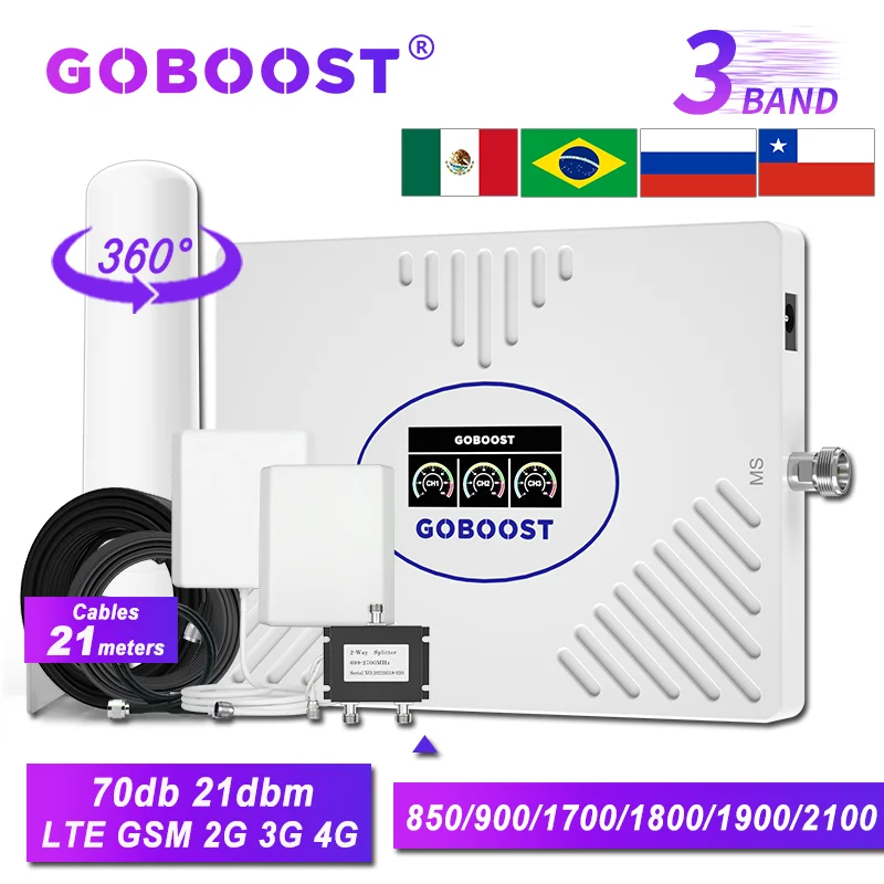 AMPLIFICADOR DE cobertura móvil, repetidor de señal celular 850, 900, 1800,  2600, CDMA, GSM, DCS, WCDMA, 2G, 3G, 4G, LTE - AliExpress