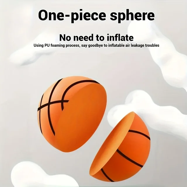 1 Pack Silent Foam Basketball Made of Non-Toxic Eva Material Suitable for Children to Use Ideal for Indoor and Outdoor Play, Beach Fun, and Team Games Vibrant Colors Christmas Thanksgiving Halloween Gift 3