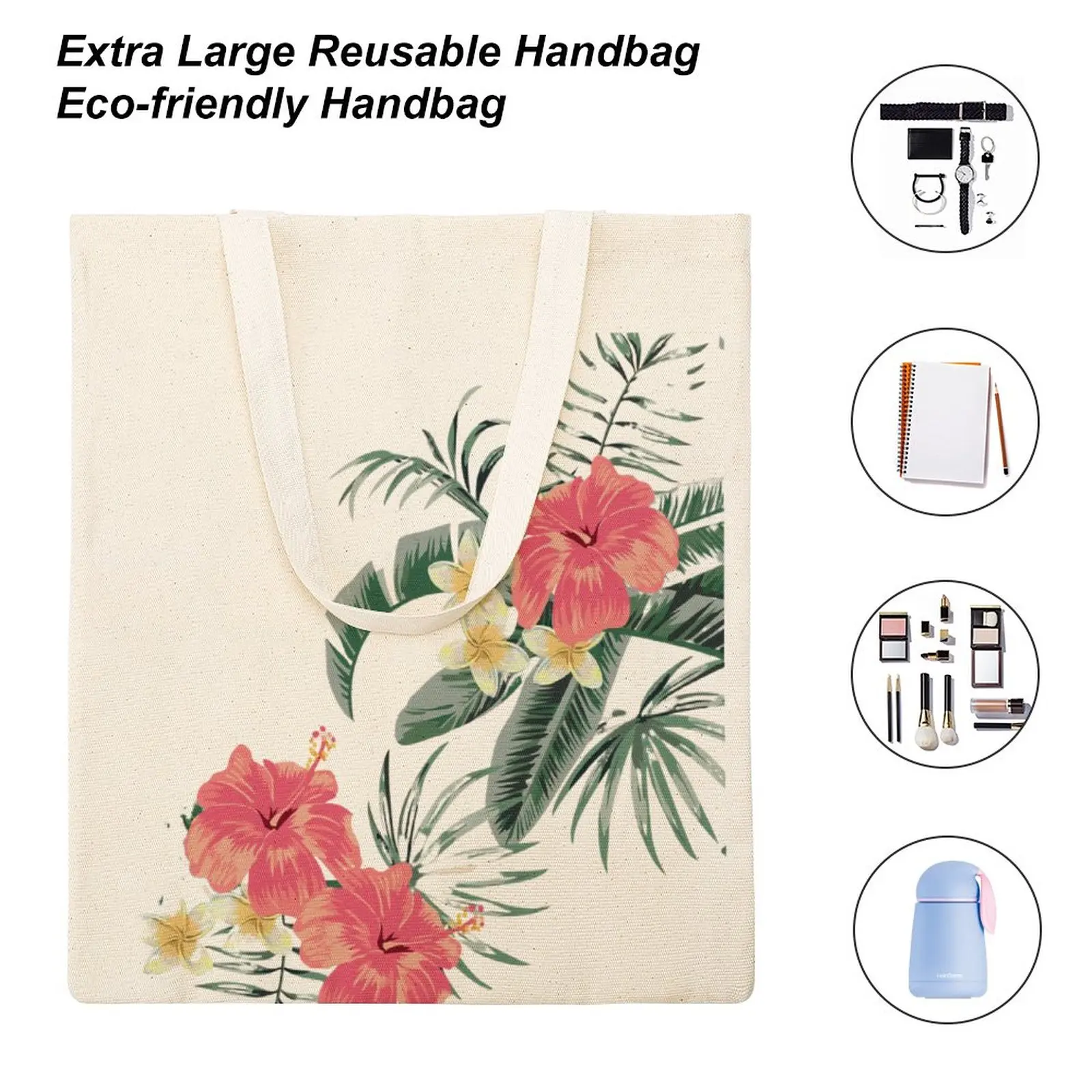 Women Shopping Bag Custom Printed Canvas Tote Handbag Reusable Shoulder Bags Large Capacity Traveling Women's Casual Tote  Bags
