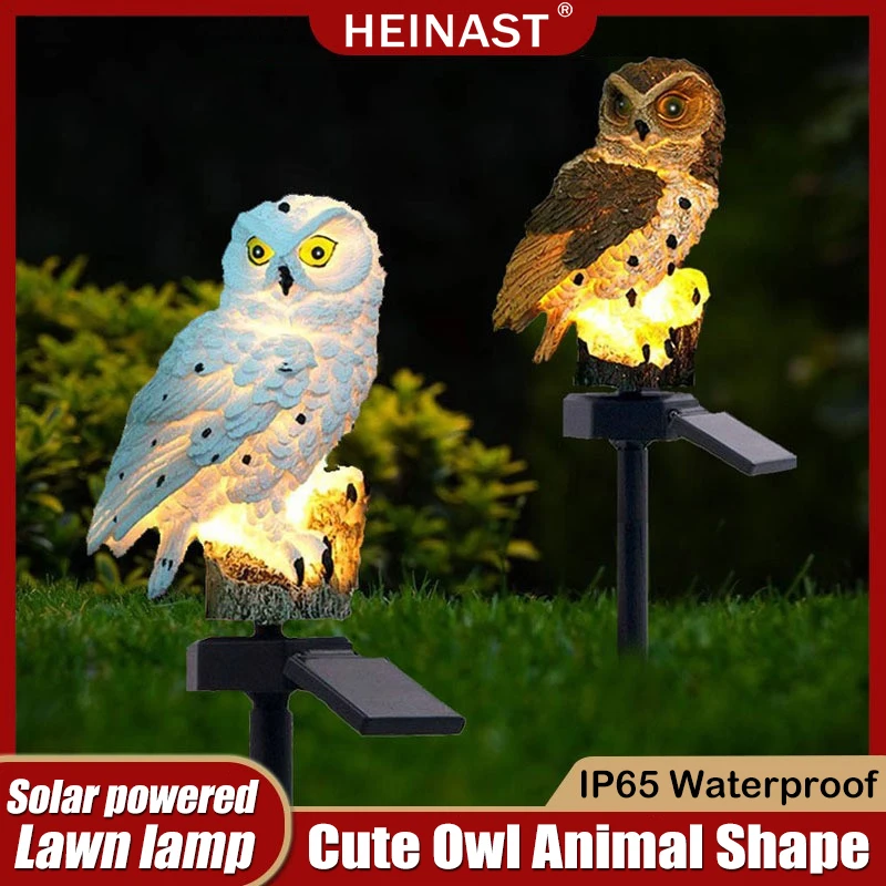 Solar Powered Owl Animal Lawn Lamp Solar Led Light for Outdoor Garden Decoration Lamp Waterproof Lights