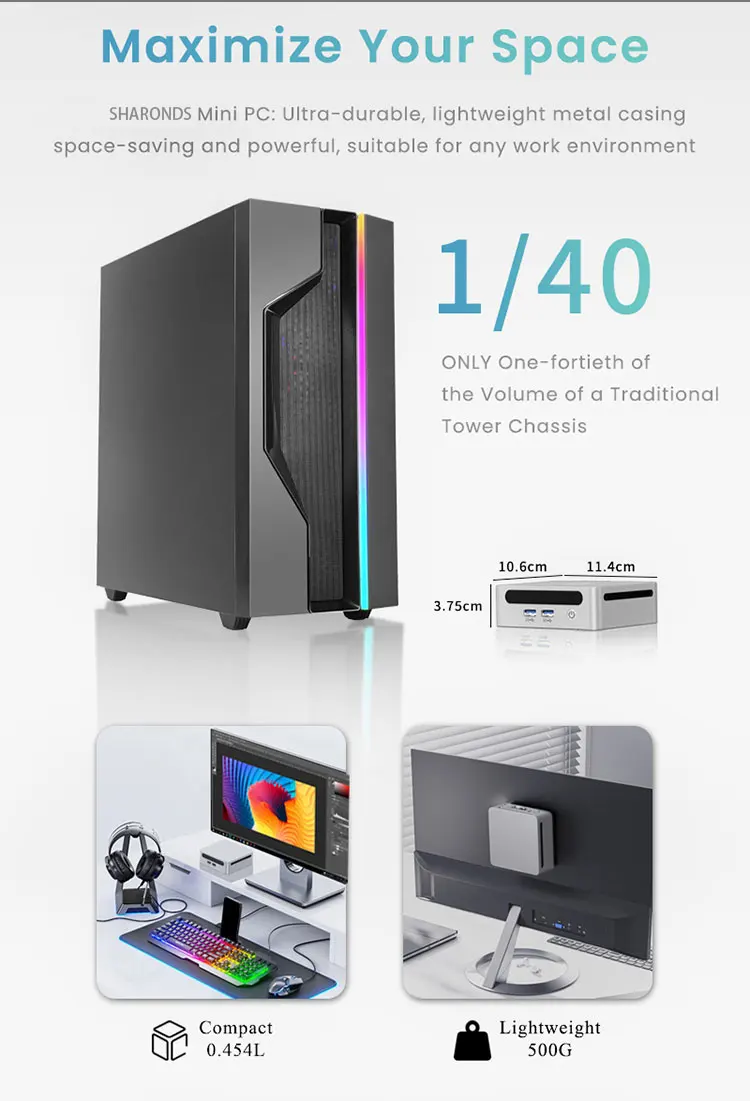 小型デスクトップパソコン Windows 11 Pro AMD Ryzen 5 5500U