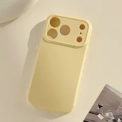 Minimalist Solid Color Soft Phone Case - Macaron Collection - iPhone 15 Plus (YELLOW)