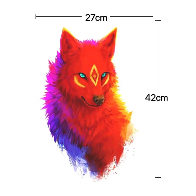 3D Creative Car Stickers Car Motorcycle Personality Red Fox Modified Decorative Decals Pull Flower Car Tail Stickers