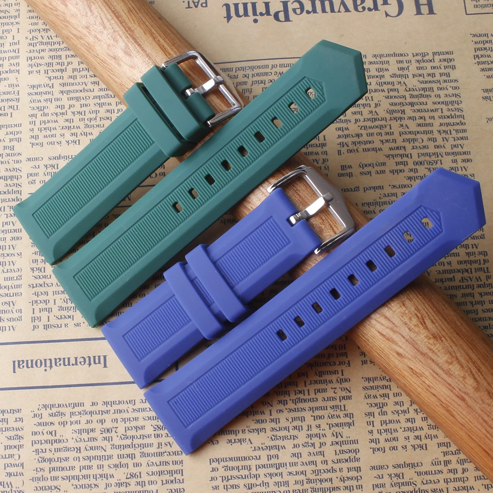 Premium Silicone Rubber Watch Straps in Multiple Colors