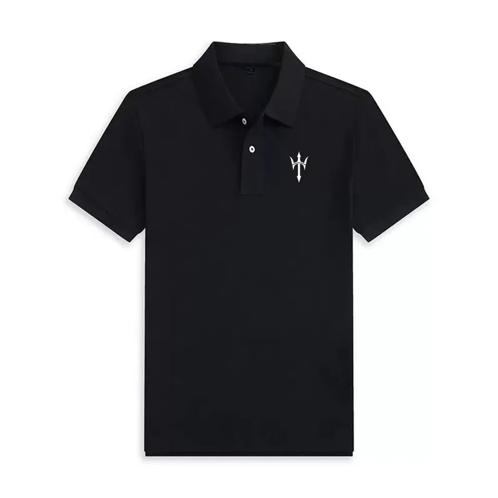 2026 Herren Sommer Hochwertiges Kurzarm-Polohemd mit Revers, Knopfleiste und Buchstaben-Print – Business & Freizeit Herrenbekleidung