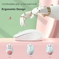 Souris sans fil Bluetooth 5.2, 2.4 ghz, double Mode, silencieuse, Rechargeable, pour jeu, 1600DPI, pour ordinateur portable, Win Mac OS 6
