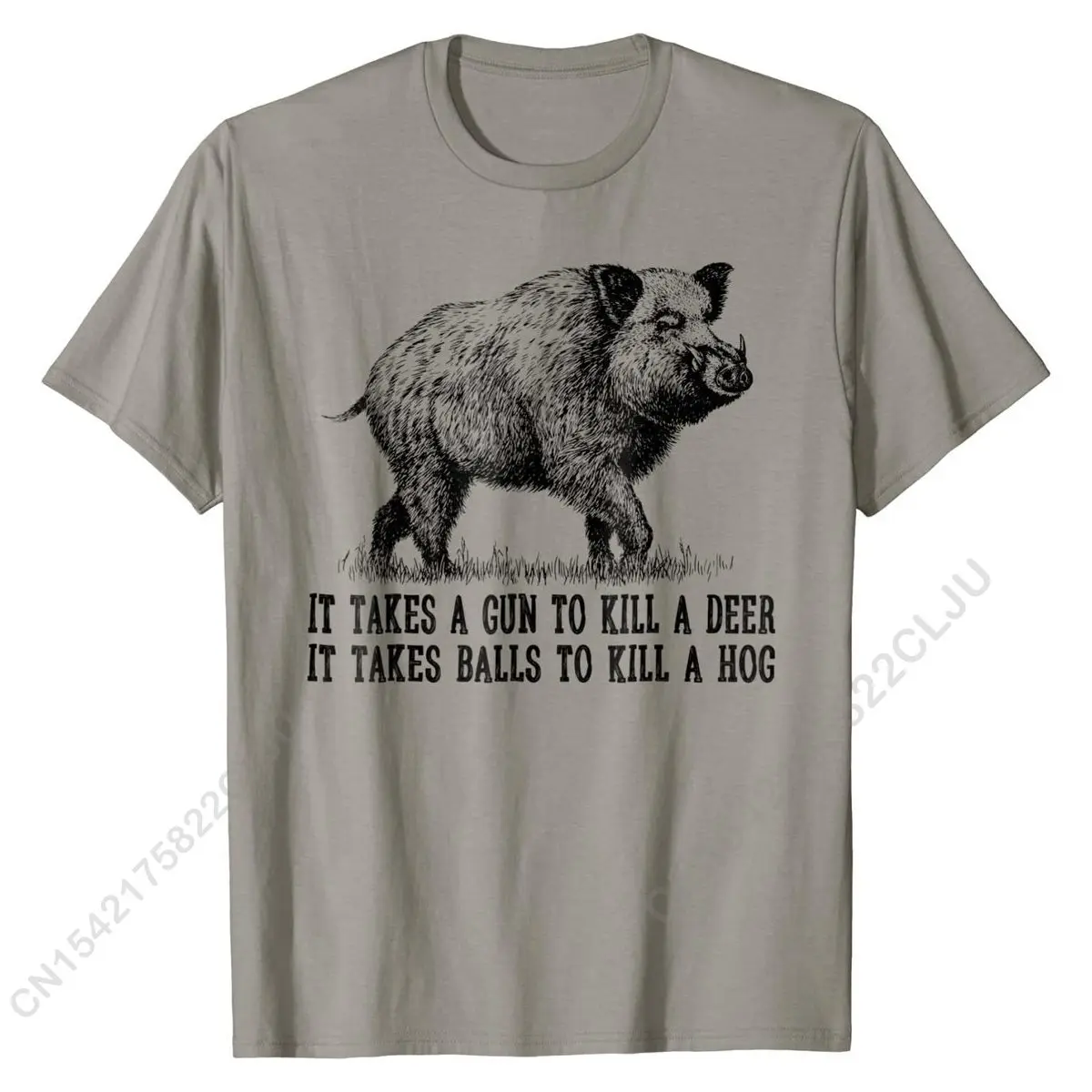 Divertente Hunter Pig Sus Deer Hunter It Take Balls Shirt Top T-Shirt Top Camicia Moda Cotone Design Casual Uomo