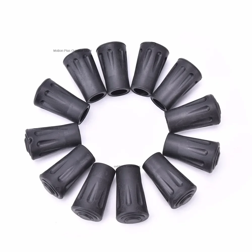 1PC Non-Slip Walking Stick End Hiking Pole Tip Protector Rubber Pad Replacement Bottom Cover for Outdoor Mountain-Climbing Stick