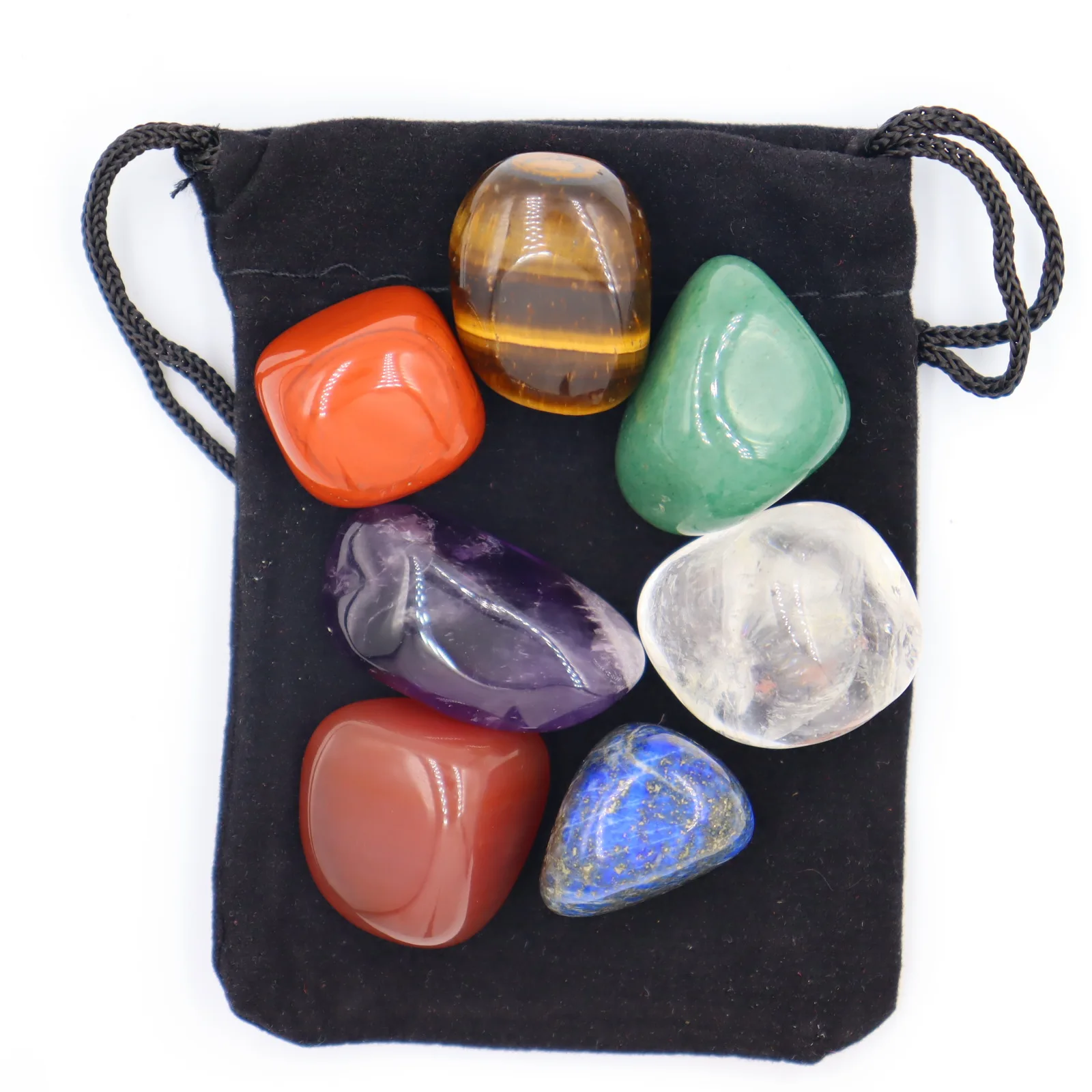 

Yoga stone seven color crystal original stone natural stone original stone chakra gem ornament
