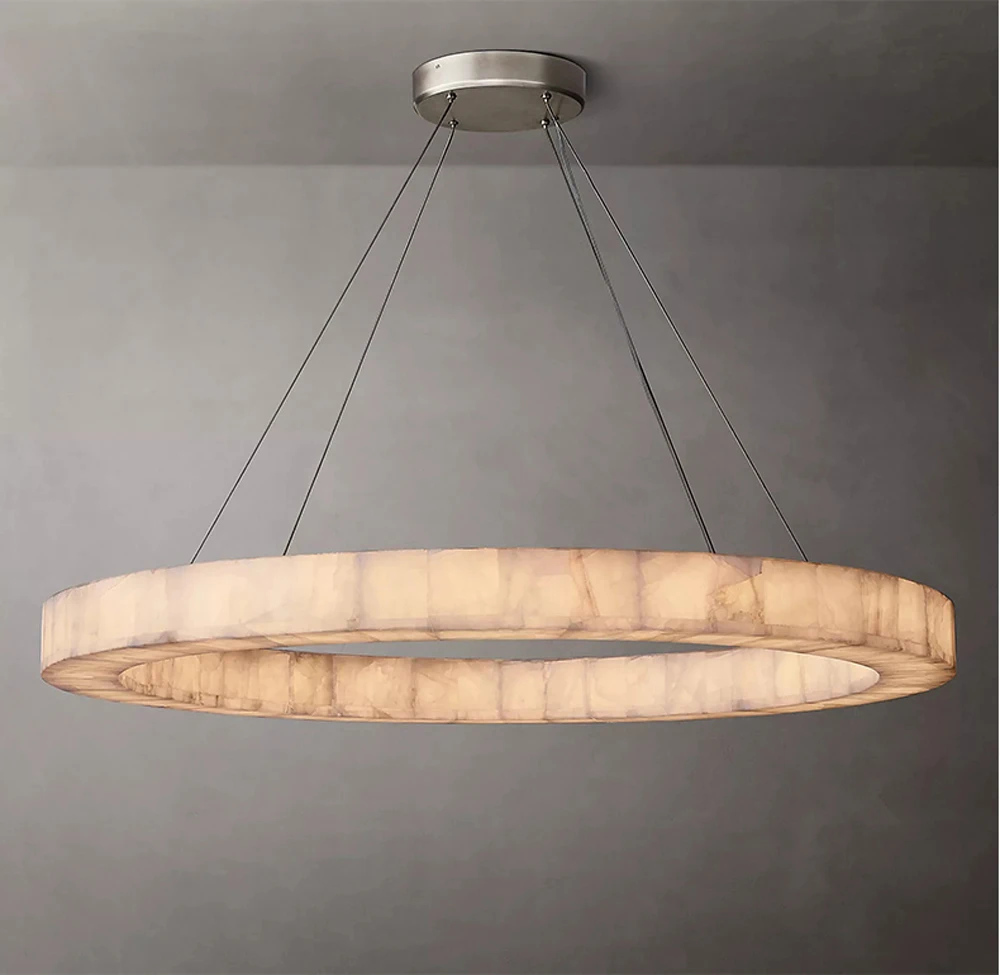 Pendant Light - Rectangular Retro American Black LED Chandelier