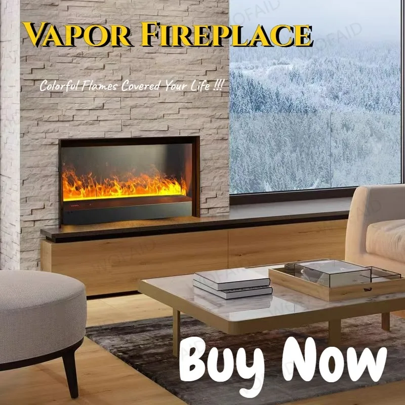 Modern 3d Flame Steam Fireplace Remote Control Electric Fire place Silent Water Mist Electric Decoration Atomization Fireplace