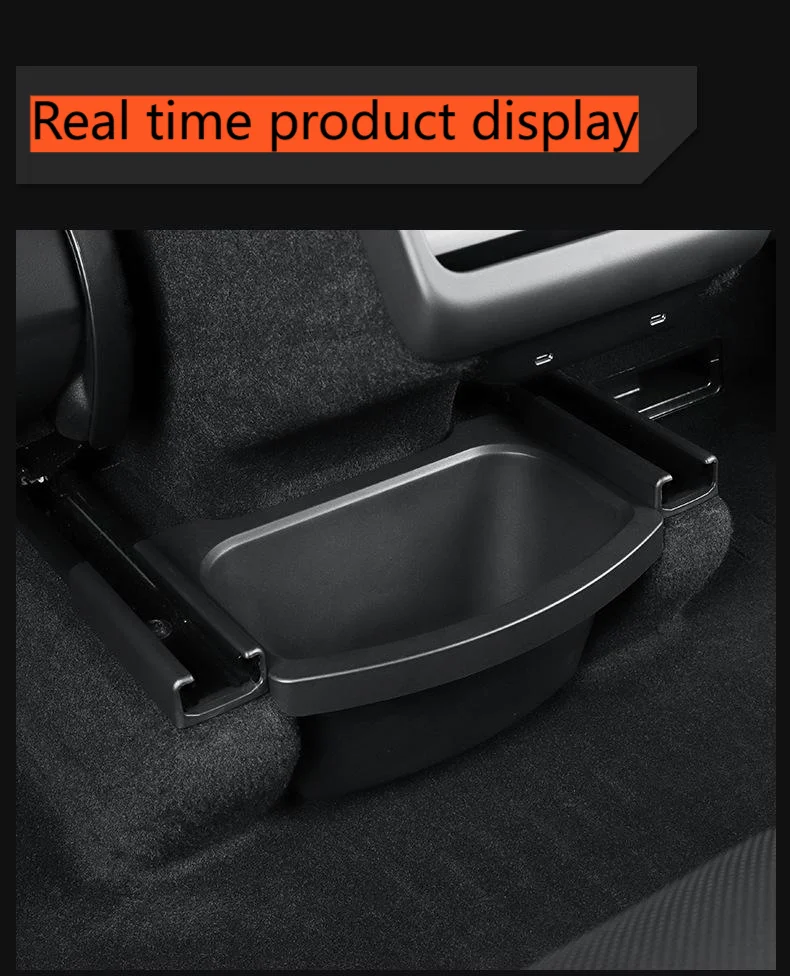 For Tesla Model Y Juniper Rear Seat Storage Box Under Air Vent Storage Case Tras