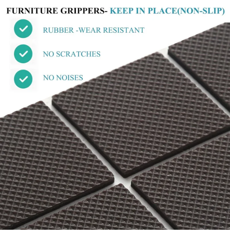 Anti-slip Self-adhesive Table and Chair Legs Rubber Pads Round Square Floor Protectors 5/20/45/80pc 20/25/28/40/80mm furniture leg pads rubber pads furniture pads