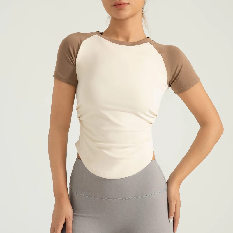 운동 스포츠 짐 셔츠 스포츠웨어 여성 요가복 액티브웨어 여성용 짐 컬러 매칭 ..