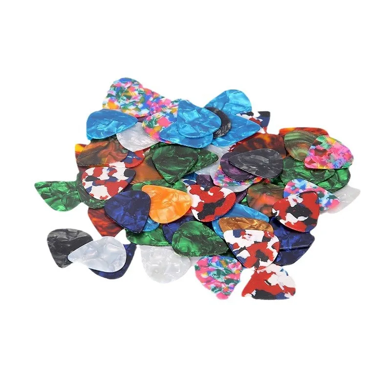 100Pcs Multicolour Guitar Accessories Not Easily Deformed 0.46mm Shape Stability Ukulele Paddles Good Quality Guitar Pick