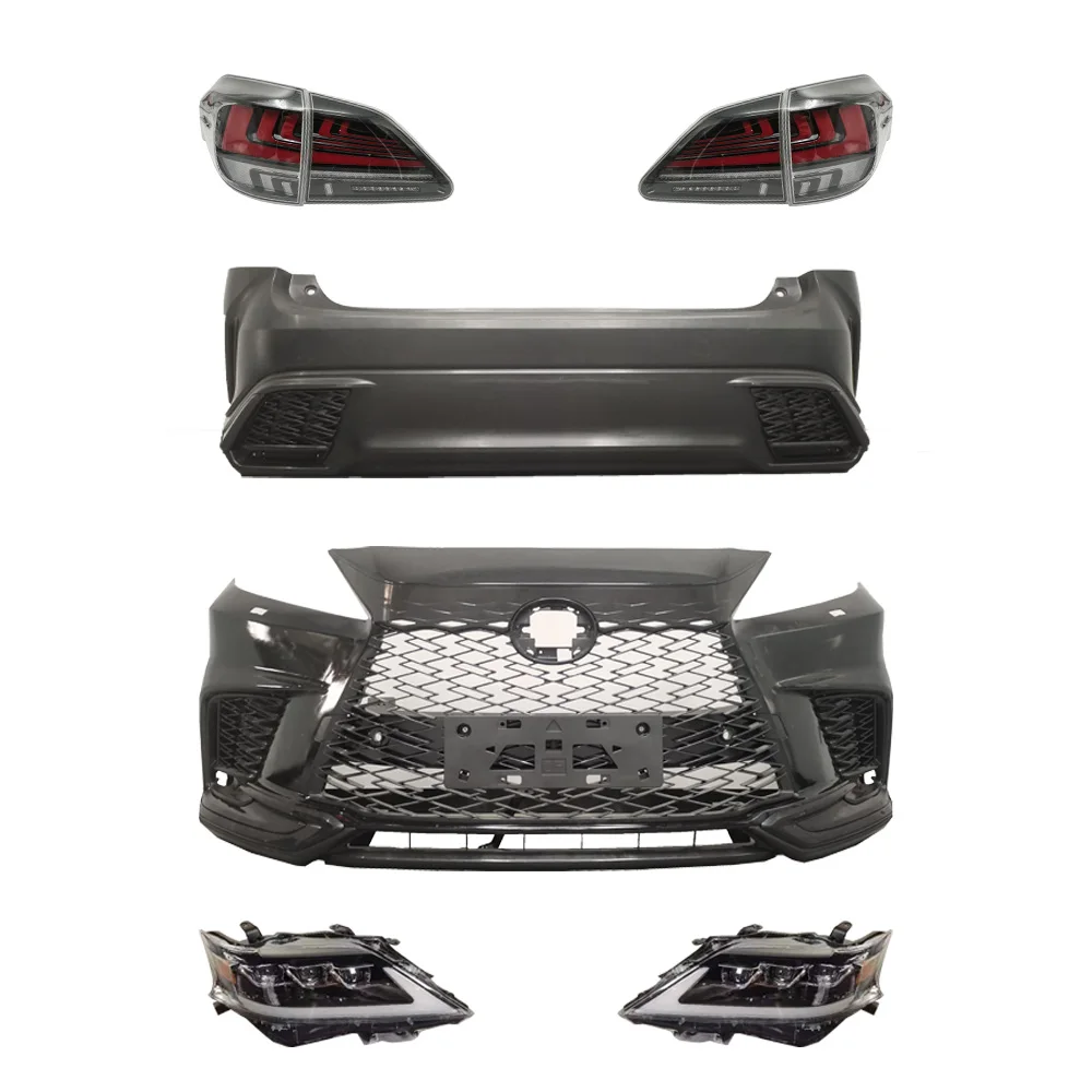 

Высококачественный комплект для LEXUS RX350 2009 2010 2011 2012 2013 2014 2015 upgrade 2023 RX350h F-sport, боди для переднего и заднего бампера