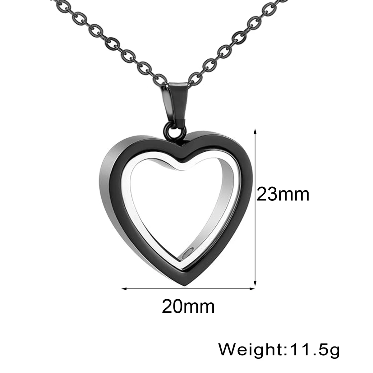 Glass Cremation Jewelry Necklace for Ashes Heart Memorial Lockets for Ashes Stainless Steel Keepsake Urn Ashes Pendants 4Colors 4