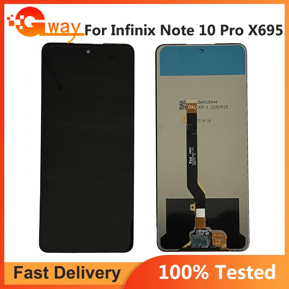 

ЖК-дисплей 6,95 ''для Infinix Note 10 Pro X695, дисплей для Infinix Note10 Pro кодирующий преобразователь сенсорного экрана в сборе X695C, деталь для ЖК-дисплея