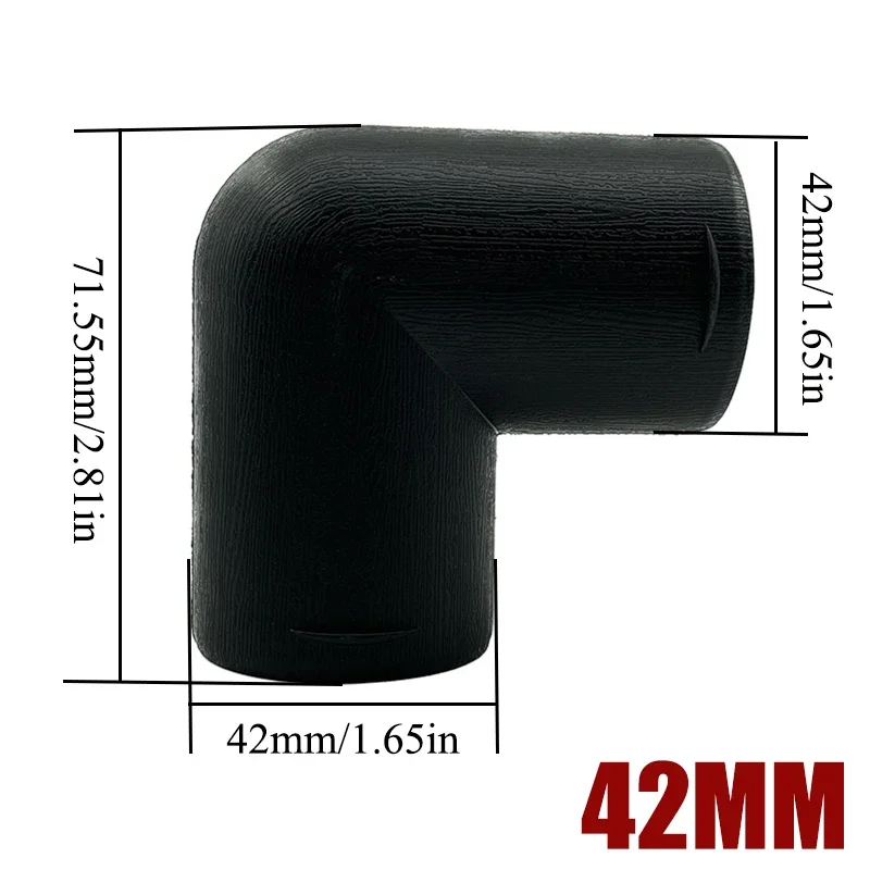 Air Ducting Pipe Elbow Outlet Connector Joiner 42mm 60mm 75mm 90mm L Shaped for Webasto Eberspaecher Car Diesel Parking Heater
