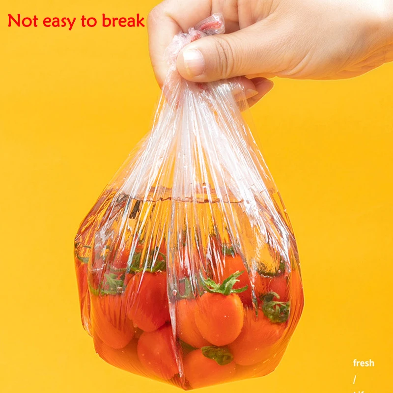 Colorful Disposable Food Cover Plastic Bag Wrap Elastic Food Lids Storage bag For Fruit Bowls Cups Caps Kitchen Fresh Bag 300pc