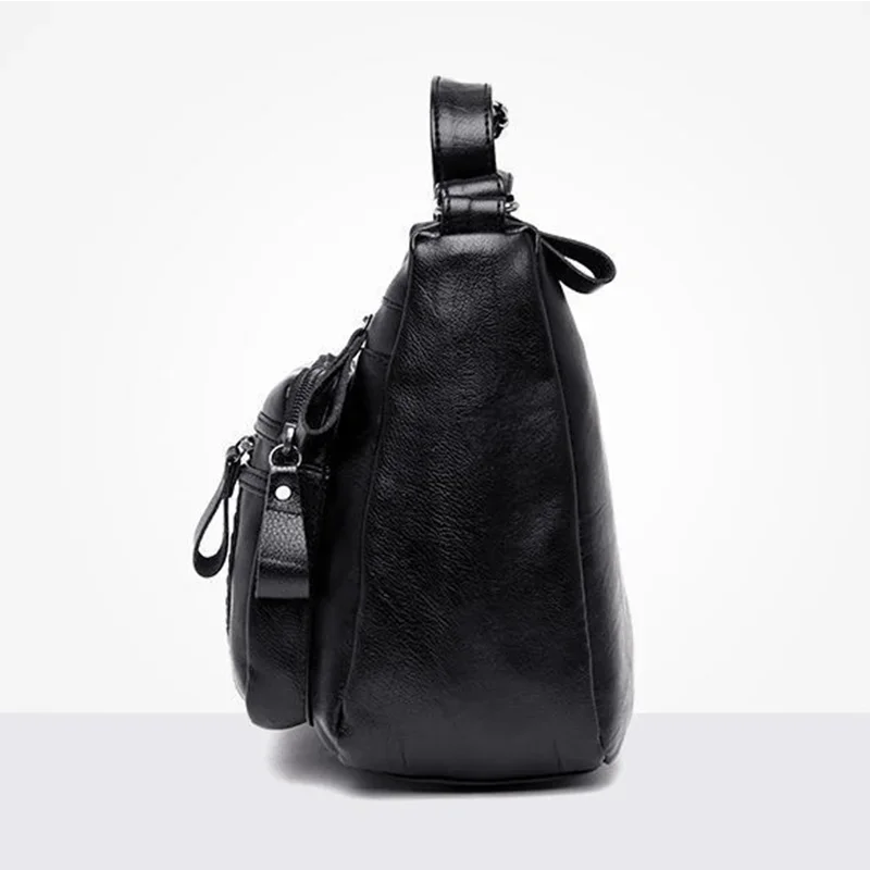 Women's PU Multilayered Soft Leather Shoulder Bags Crossbody Bag