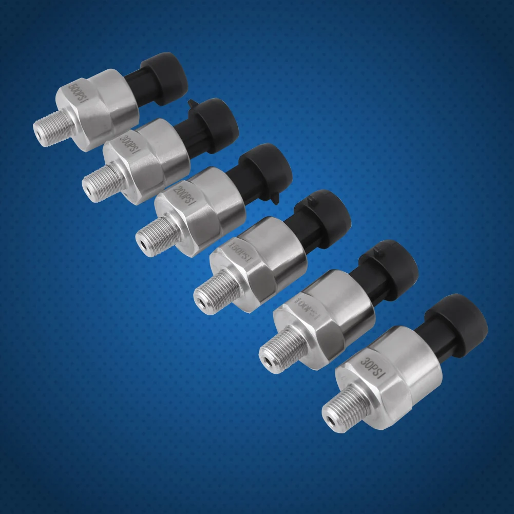 Pressure Sensor Module 1/8NPT Thread Stainless Steel Pressure Transducer Sender Sensor for Oil Fuel Water Pressure Sender Transducer