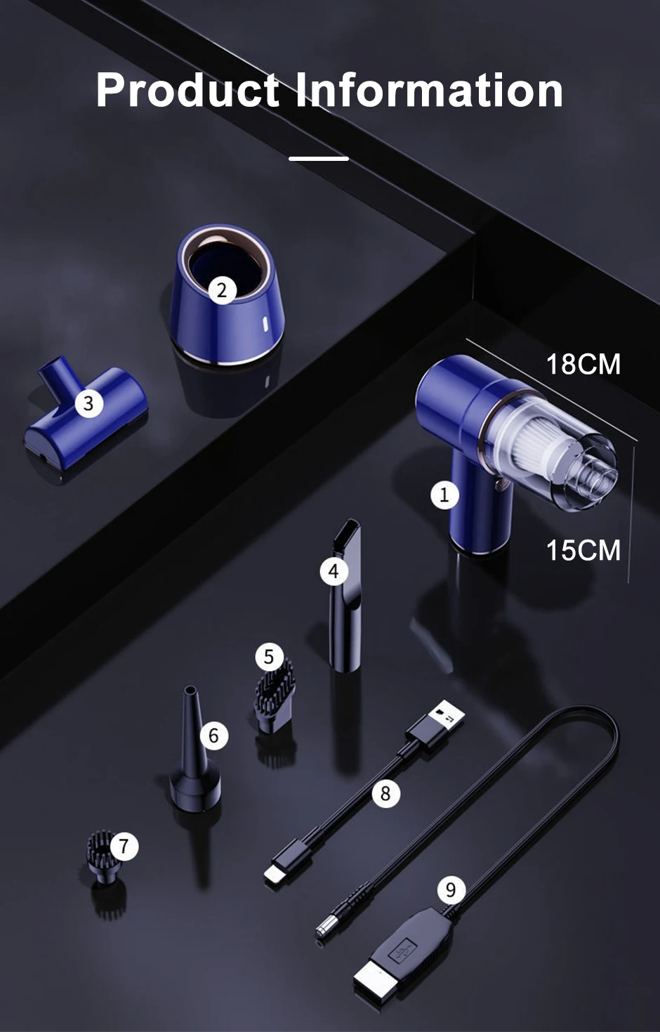   , 80000 Pa, 2 in 1   , USB 6  ǳ û, ǻ Ʈ Ű ڵ û