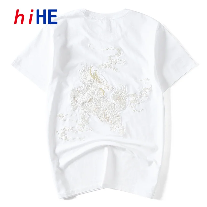 Kylin Stickerei Sommer T-Shirt Herren Übergröße 4XL Baumwolle O-Ausschnitt Yokosuka T-Shirts Herren Sukajan Streetwear 2025 Marke Z1A1