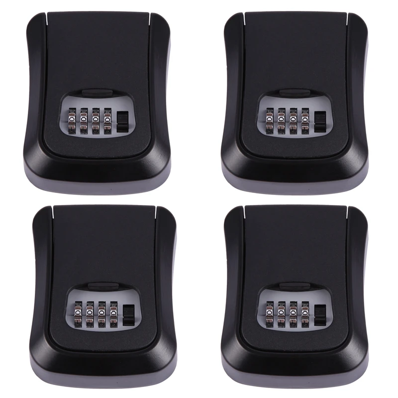 4x-black-password-key-lock-box-portachiavi-a-parete-in-lega-di-zinco-resistente-alle-intemperie-scatola-di-chiusura-a-chiave-a-combinazione-a-4-cifre