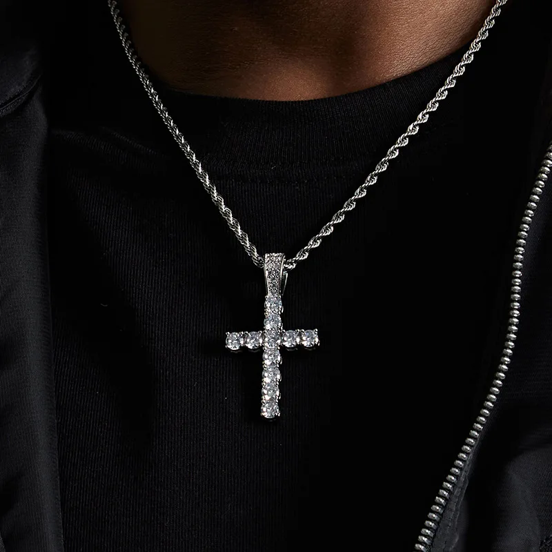 

Fashion Female Cross Pendants dropshipping Gold Black Color Crystal Jesus Cross Pendant Necklace Jewelry For Men/Women Wholesale