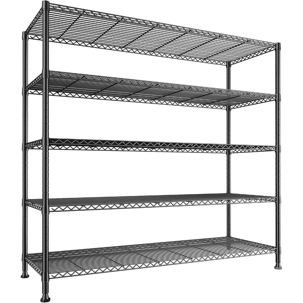 5 Tier Adjustable Wire Shelving Unit for Kitchen Pantry Office
