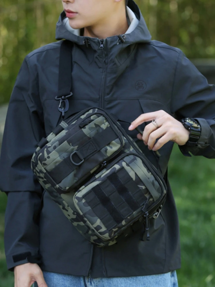 Description Picture 2 of itemTactical Fishing Chest Bag Men's Molle Hunting Handbags Outdoor Hiking Trekking Climbing Crossbody Bags Bait Storage Fanny Pack