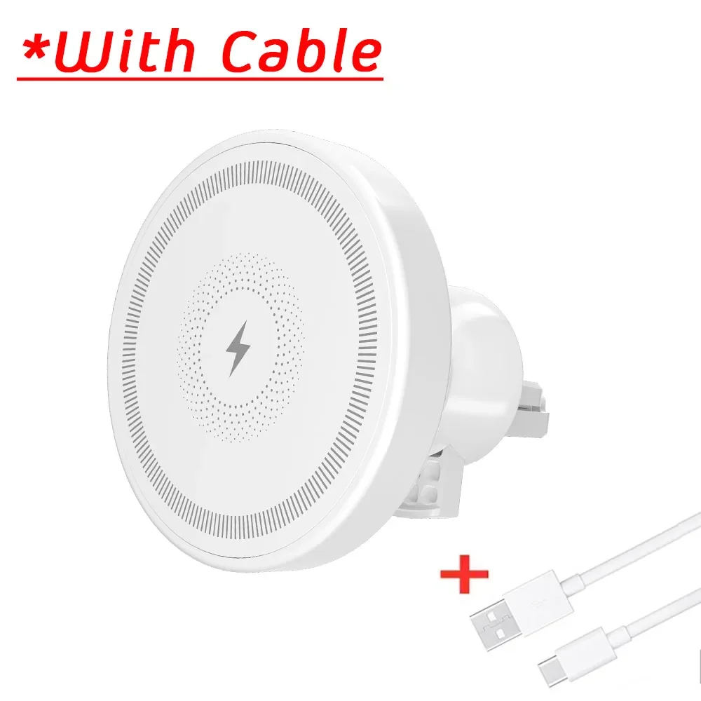 Magnetic Wireless Car Charger and Phone Holder with Fast Charging Capability