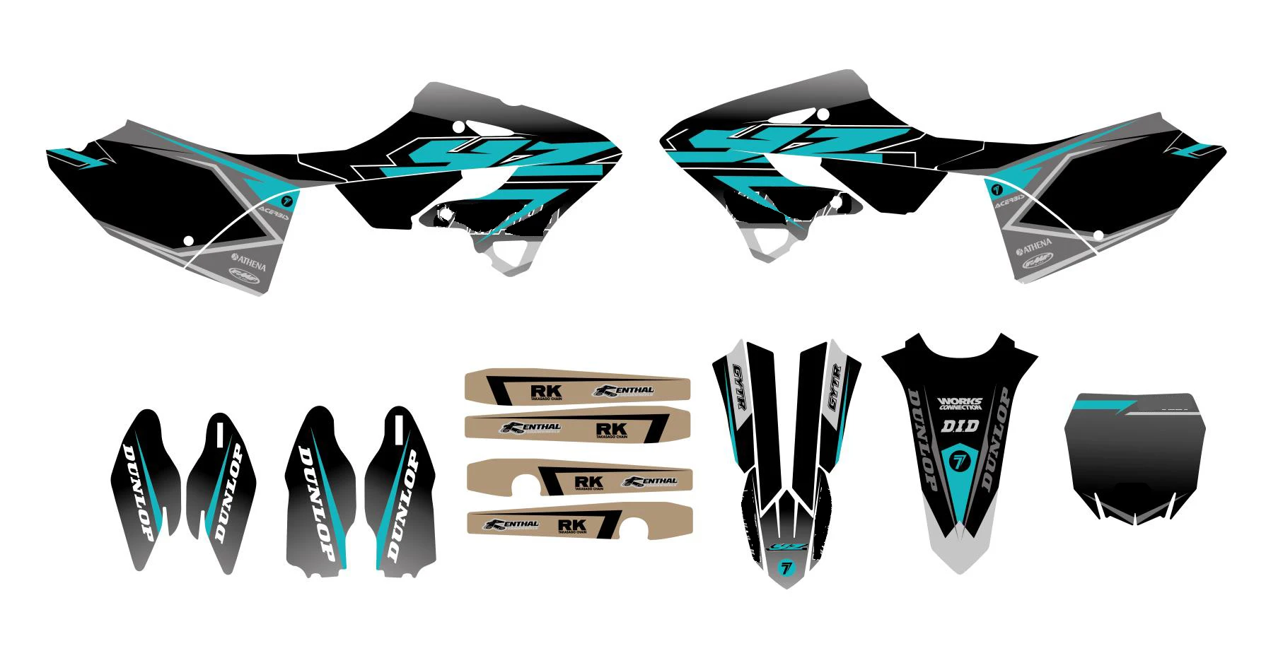 

Мотоциклетные наклейки YZ125 Graphic 2022 YZ250 2022, наборы наклеек для Yamaha YZ125 YZ250 2022