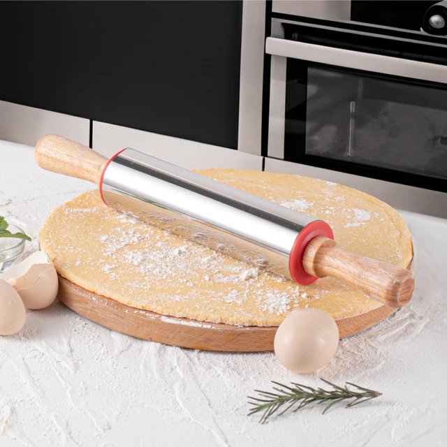 1PC High quality food grade essential kitchen baking tool rolling pin for pie cake skin biscuit 1PC,High-quality food-grade essential kitchen baking tool rolling pin for pie, cake skin, biscuit, pastry dough