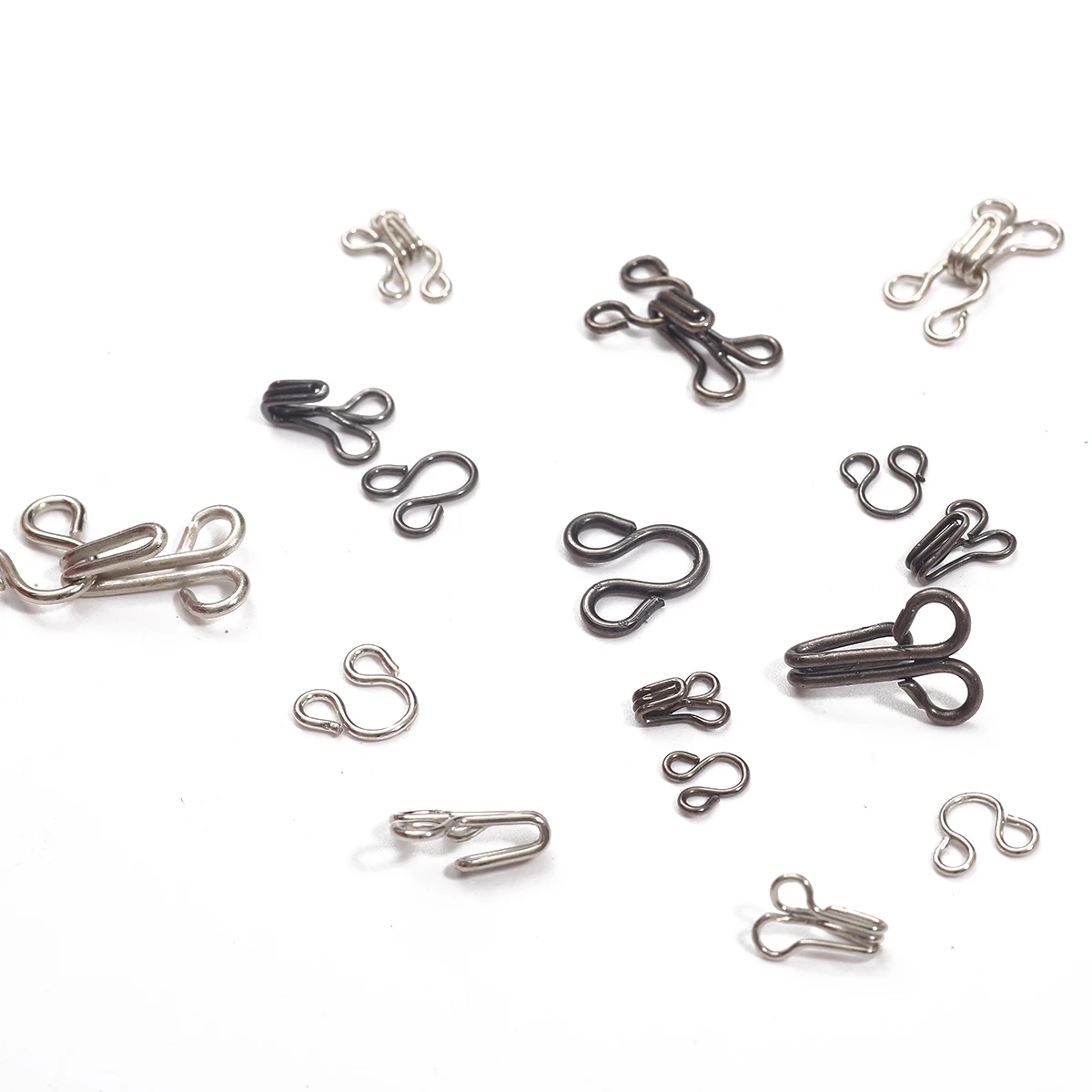 24Sets GunMetal/Rhodium Concealed Mental Hooks and Eyes Closure Sewing Closure for Bra Trousers Skirt Garment Sewing Accessories 4