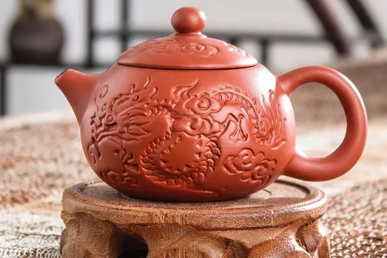 4pcs Kung Fu Tea Set [1 Teapot + 3 Cups Set] 125ml Travel Chinese Porcelain Sets Ceramic Yixing Purple Clay Tea Service