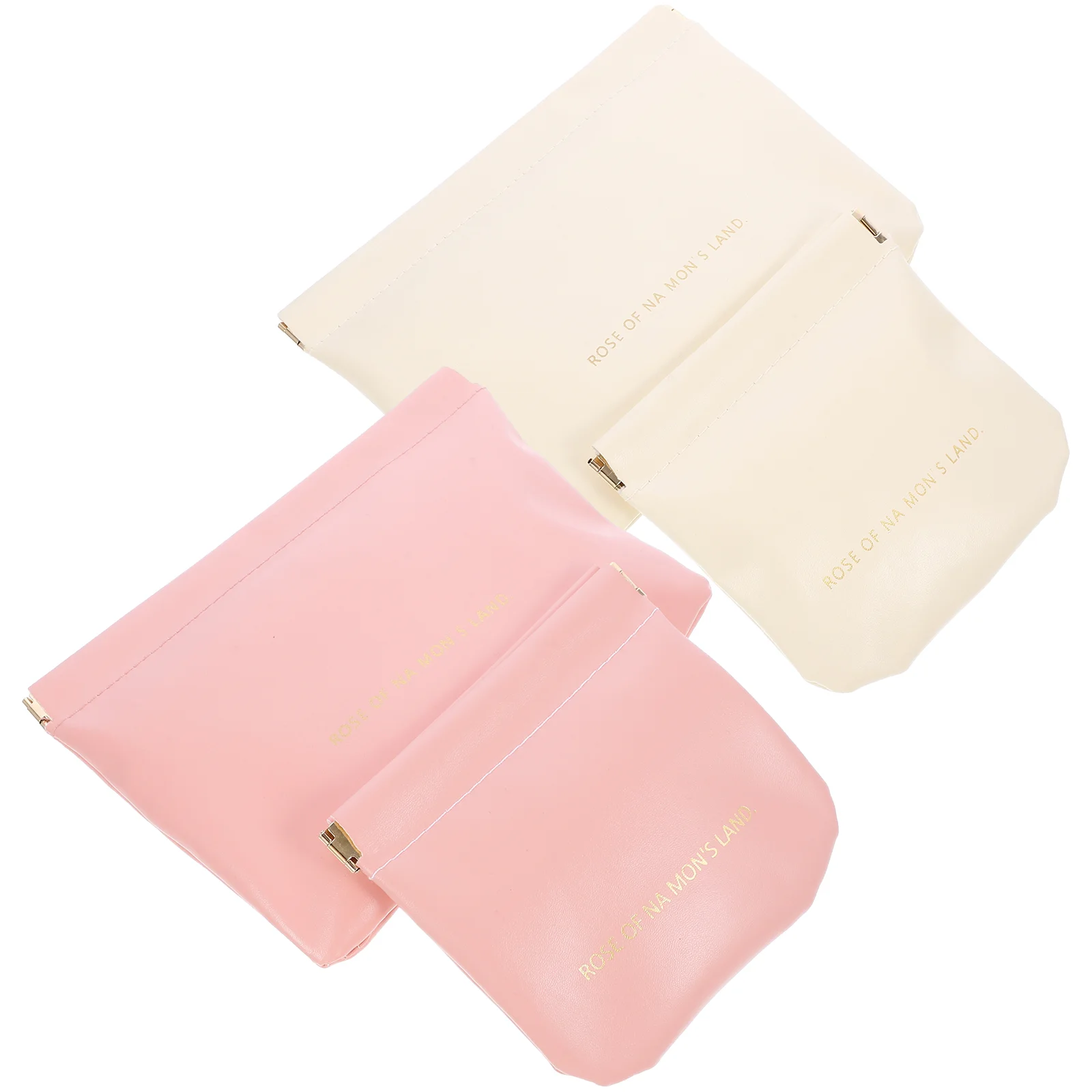 

4pcs Small Bags Snap Closure Pouches Lipstick Cosmetics Pouches Headphones Bags