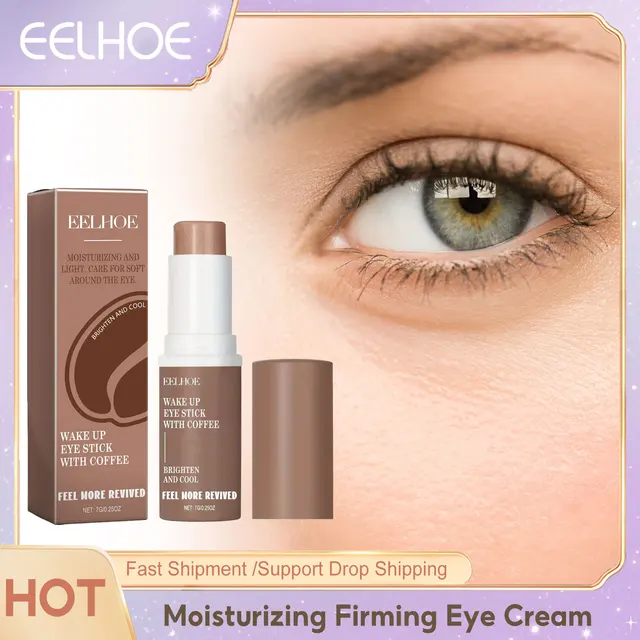Fade Dark Circles Eye Cream Eye Bags Coffee Extract Lightening Cream Wrinkle Removal Eyes Firming Anti Puffiness Skin Care Cream