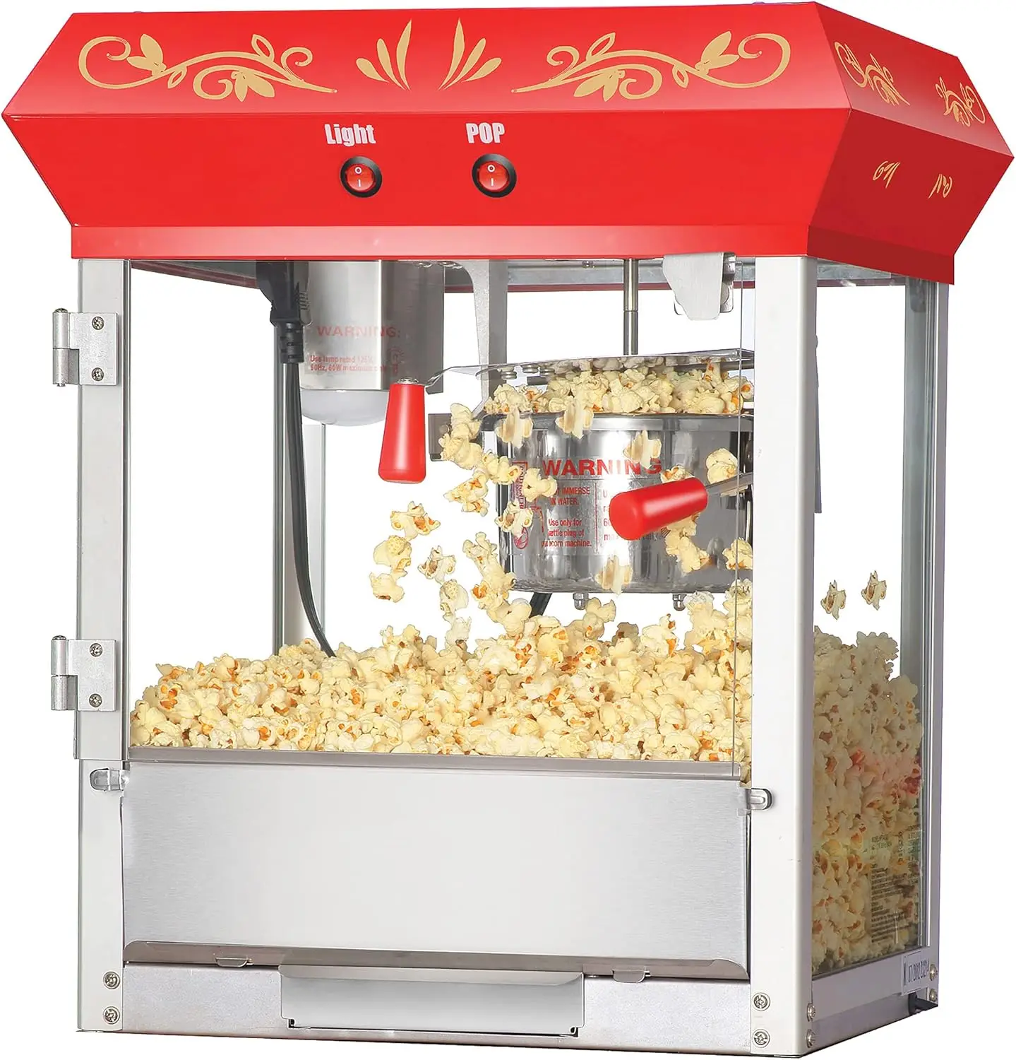 Popcorn Machine-1.5-Gallon Countertop Popper with 6-Ounce Kettle