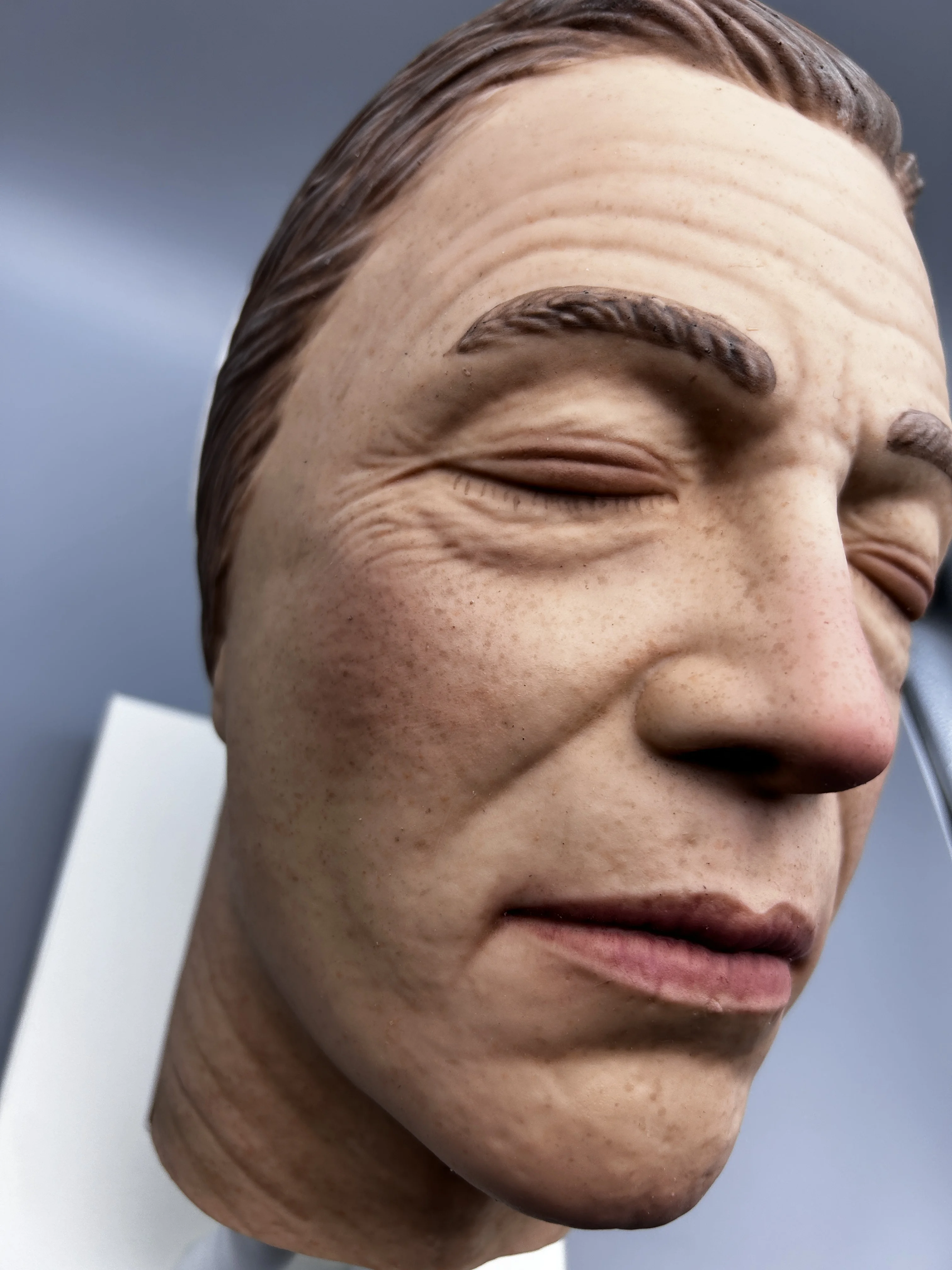 Male Realistic Injection Mannequin Face Training Model Training Head for Facial Injections Light Skin with Masculine Features 4