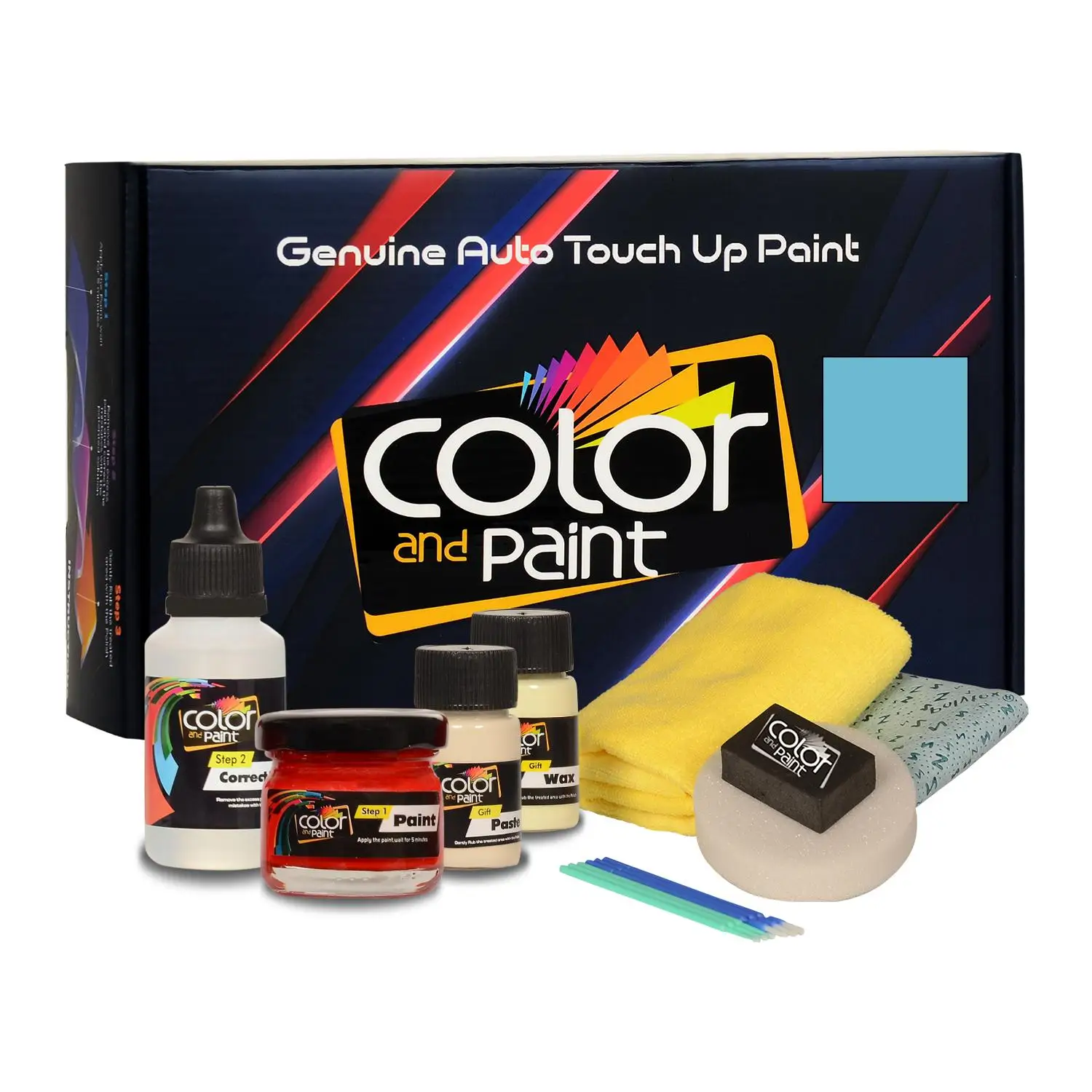 

Color and Paint compatible with Lincoln Automotive Touch Up Paint - MEDIUM BLUE MET - 37 - Basic Care