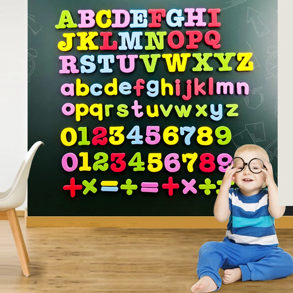 Ausi Set De 81 Imanes Para Nevera – Letras Mayúsculas Y Minúsculas, Números Y Símbolos Matemáticos, Juguete Educativo Para Aprender El Alfabeto Y Contar