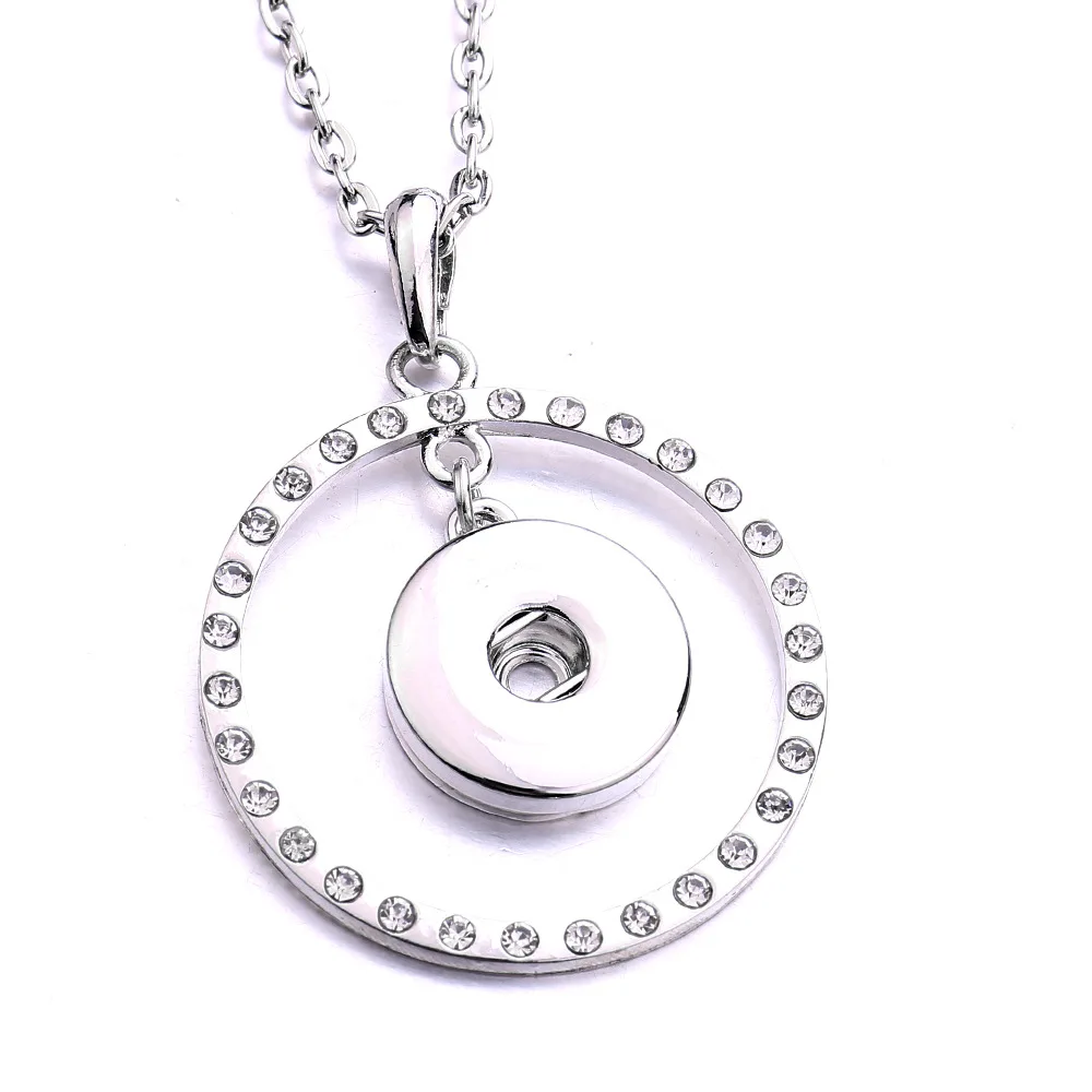 10pcs Metal Key Owl Guitar Crystal Snap Button Necklace Fit 18MM Snap Buttons Jewelry Pendant Necklaces