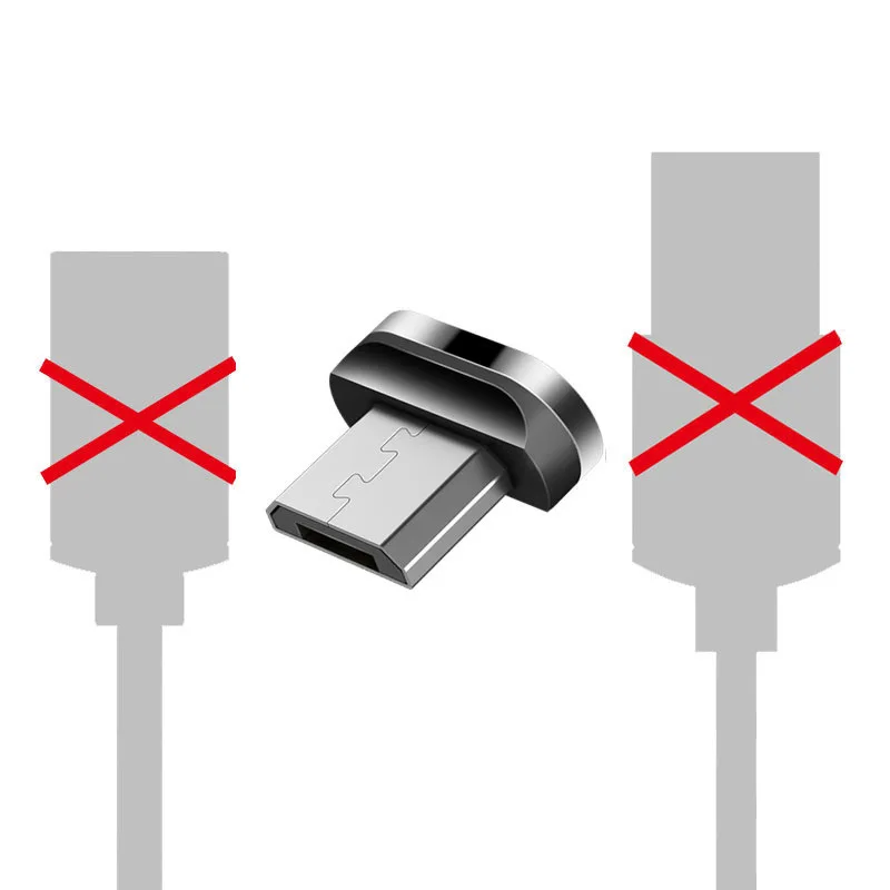 Magnetic 3-in-1 USB Charging Cable with Interchangeable Magnetic Heads - 3m