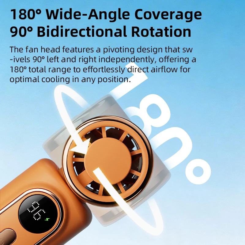 Compact Handheld Fan with Adjustable Speeds and Rechargeable Battery