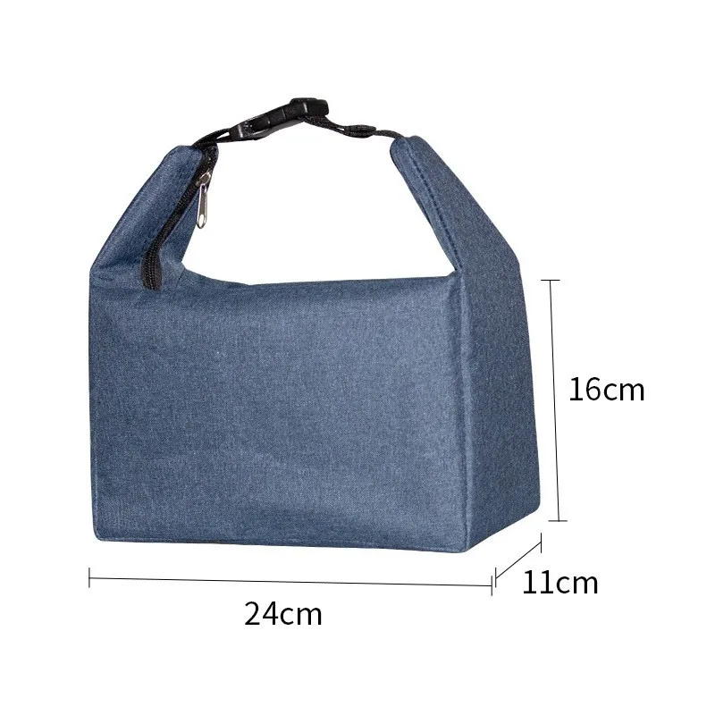 New Arrival Printed Oxford Cloth Insulated Square Lunch Bag Outdoor Handheld Thermal Picnic Bag